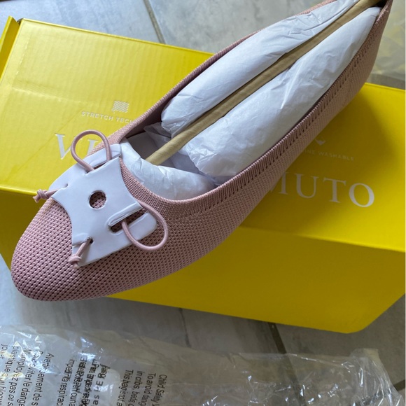 Vince Camuto Flanna Mauve Washable Knit Ballet Flats Size 8 - Picture 6 of 11